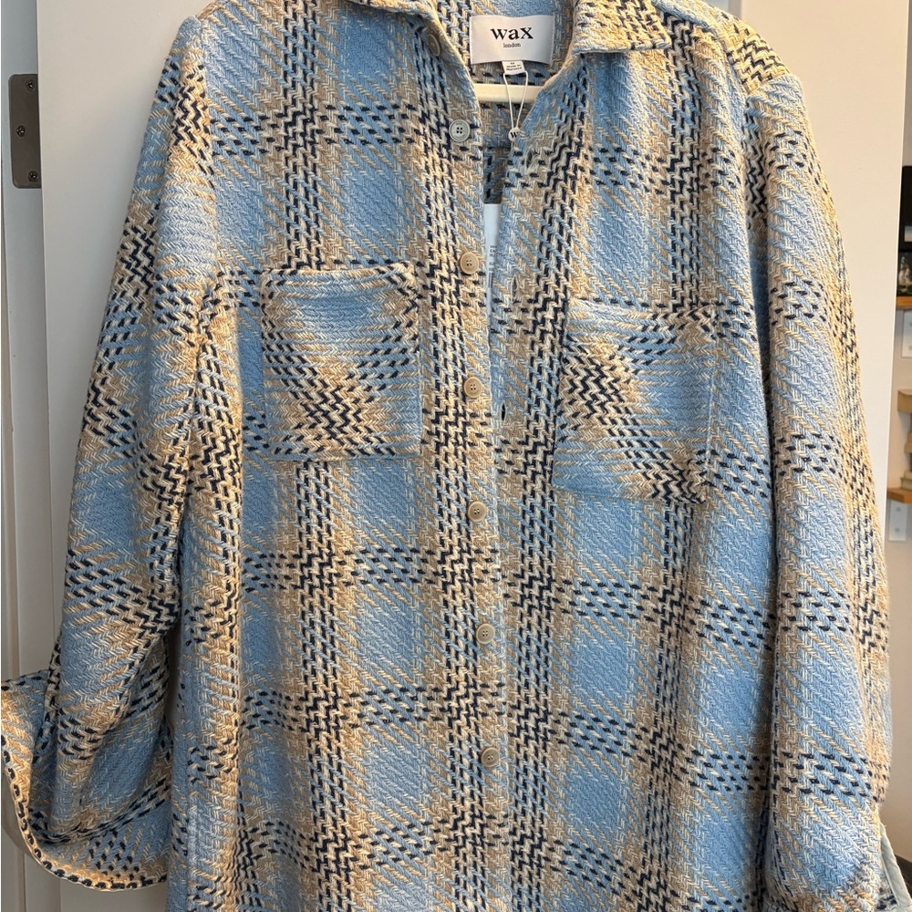 Wax Blue Plaid Men's Overshirt